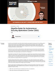 Report GigaOm Radar Autonomous Security Operations Center (SOC), 2024