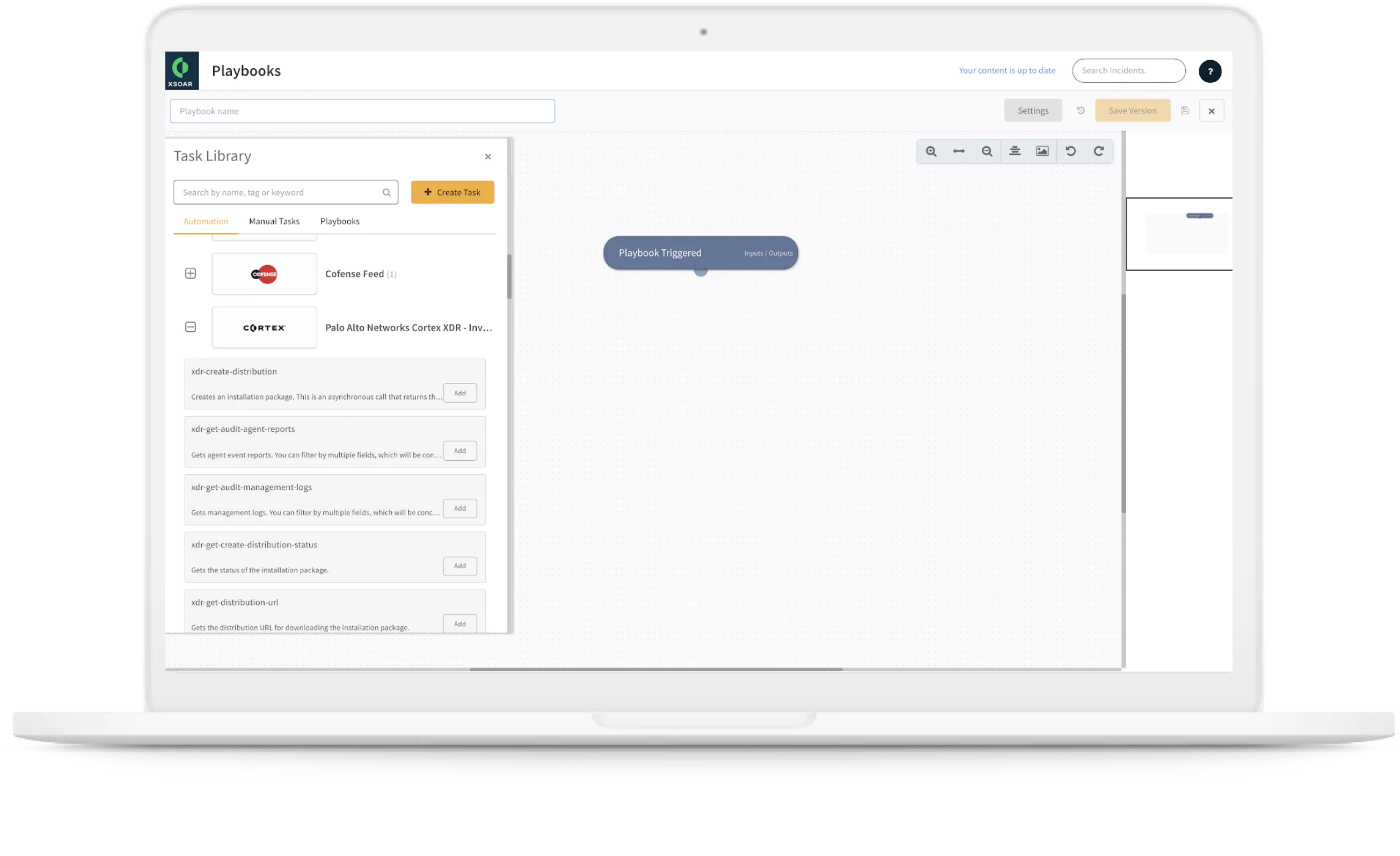 Creazione di playbook senza codice