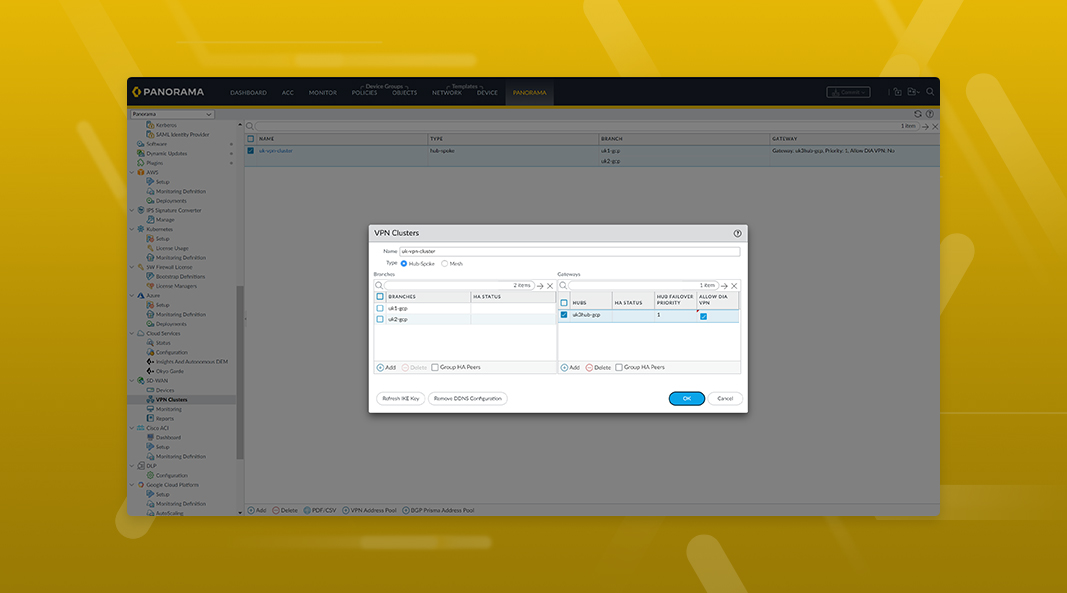 Rendi più semplice l'onboarding delle filiali con gli hub di Prisma Access