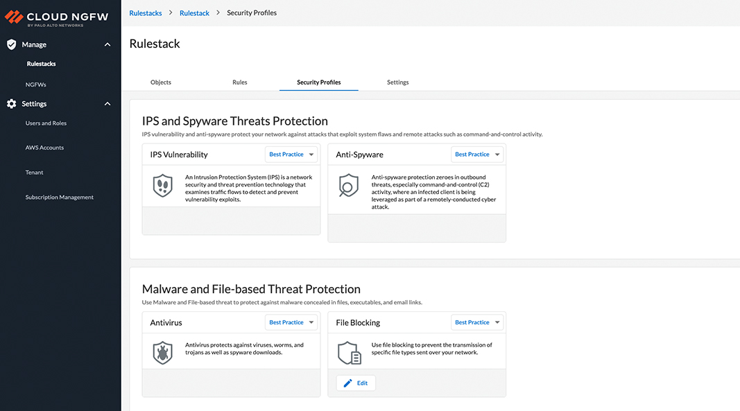Facilita l'integrazione con AWS Firewall Manager