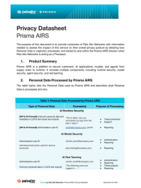 Prisma AIRS Privacy