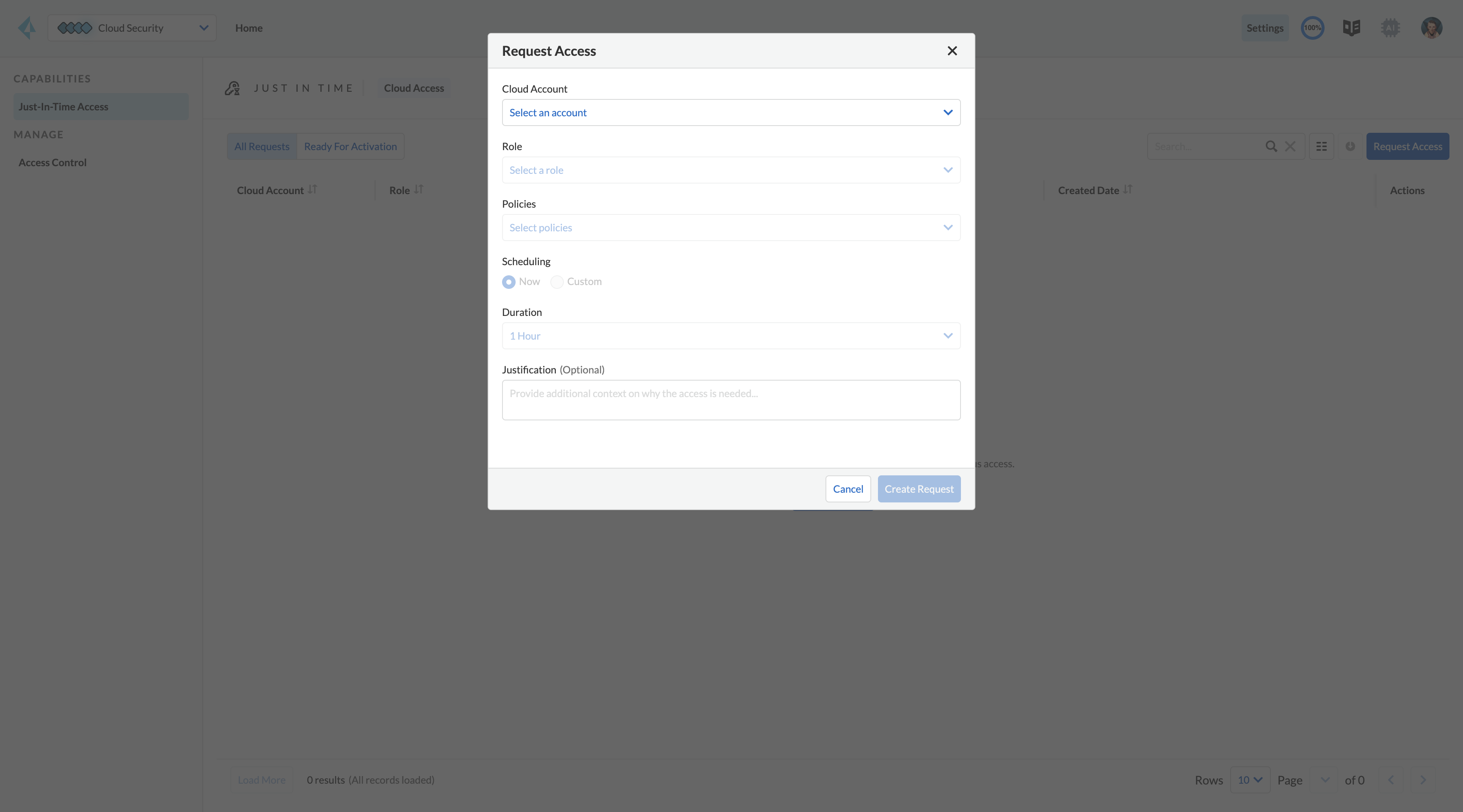Accesso just-in-time (JIT)