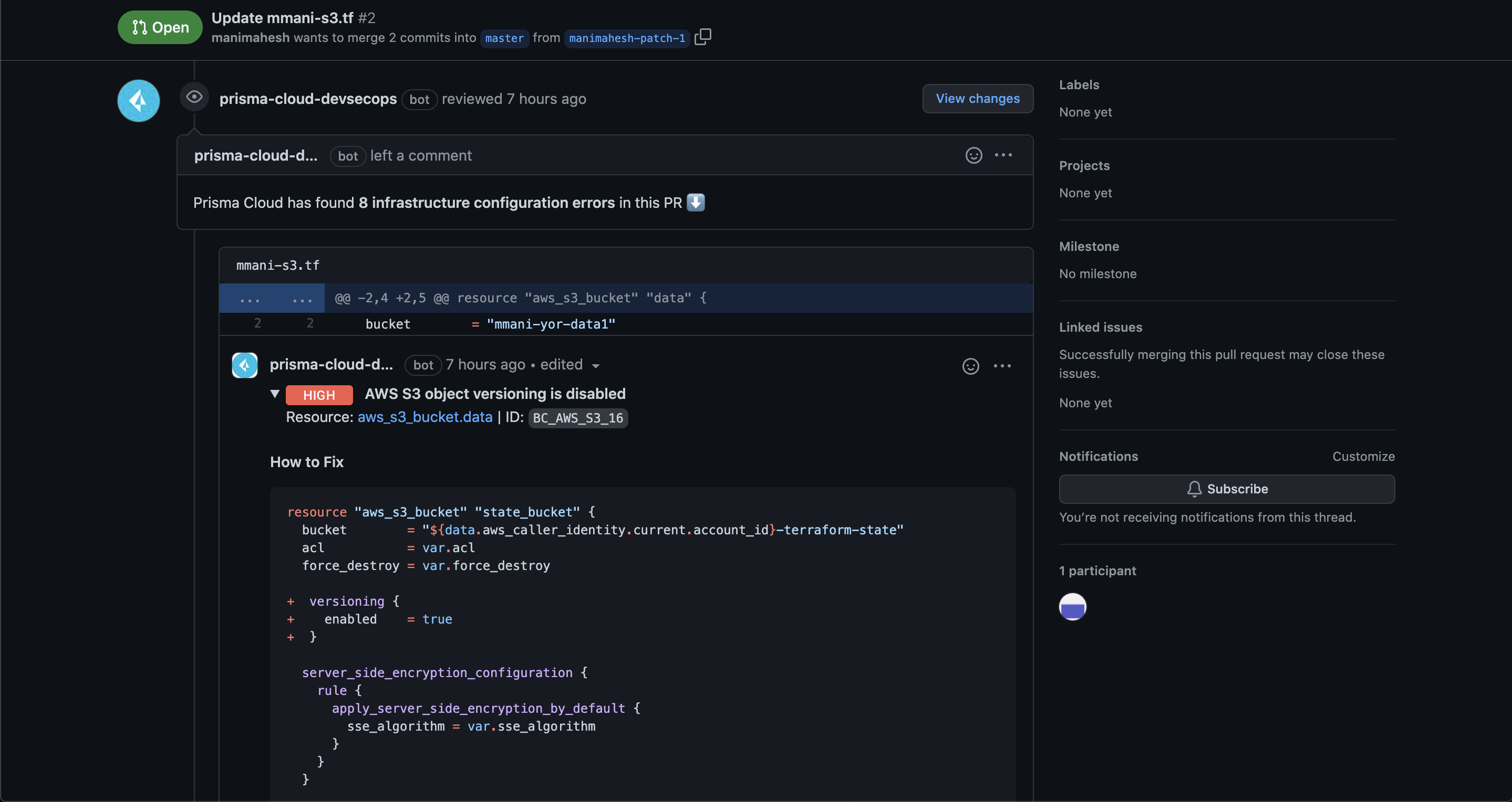 Applicazione di controlli di sicurezza preventivi
