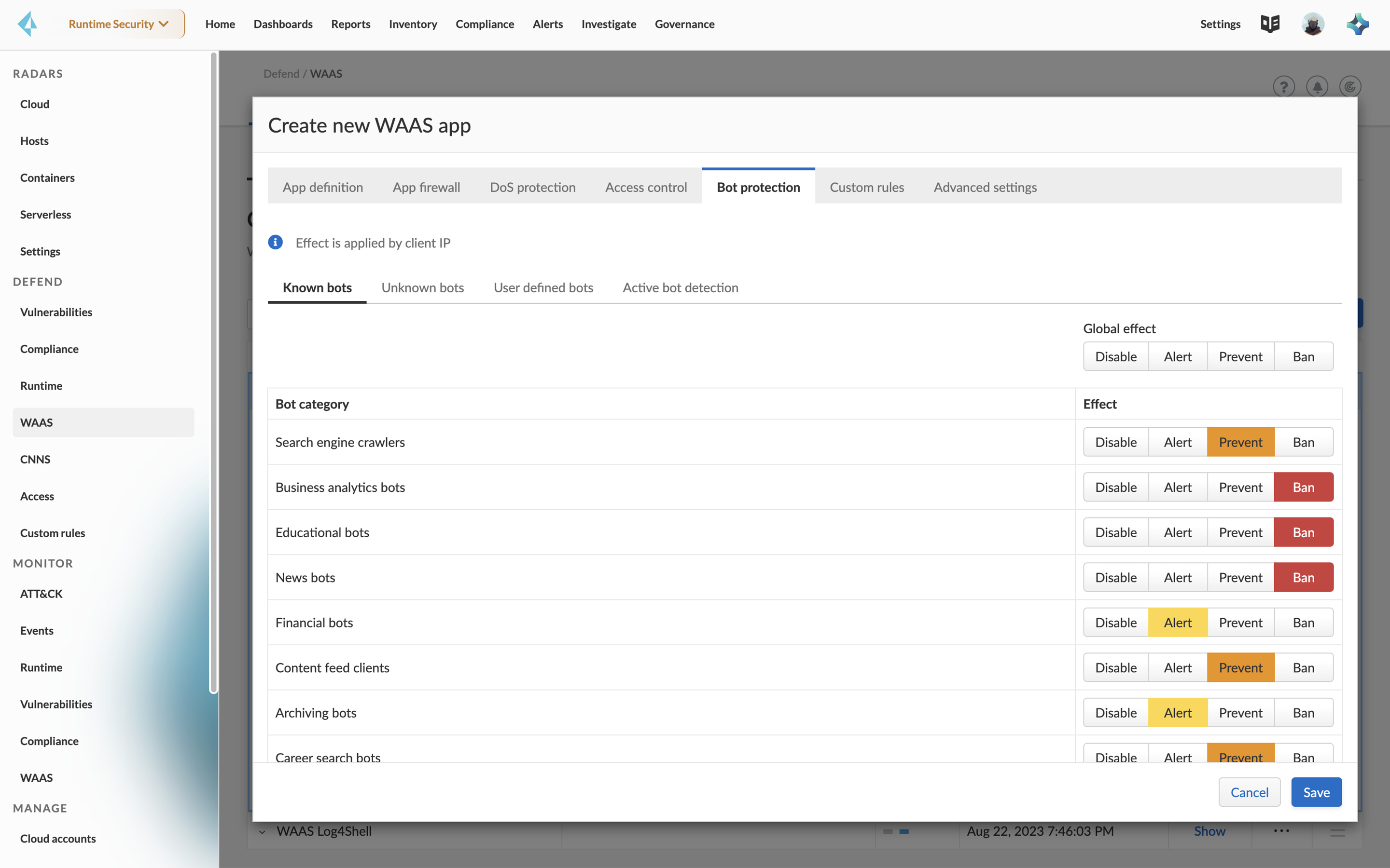 Gestione dei rischi correlati ai bot