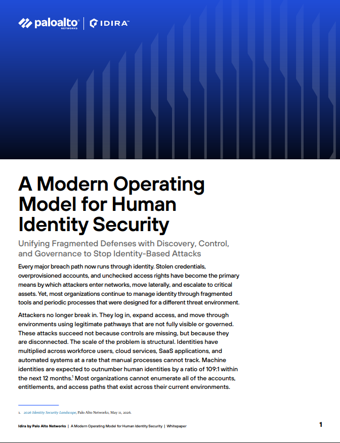Un nuovo modello operativo per la sicurezza dell'identità