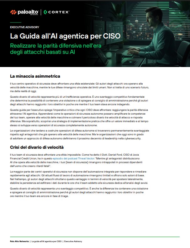 Operazioni di sicurezza autonome: La guida per i CISO all'AI agentica per la parità difensiva