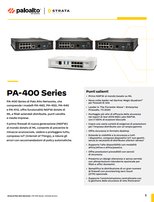 PA-400 Series PAN-OS 10.1